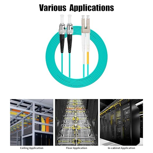 Fibergaga-OM3 LC to ST Multi-Mode Fiber Patch Cable, Duplex 50/125µm 10G/40G - Image 5