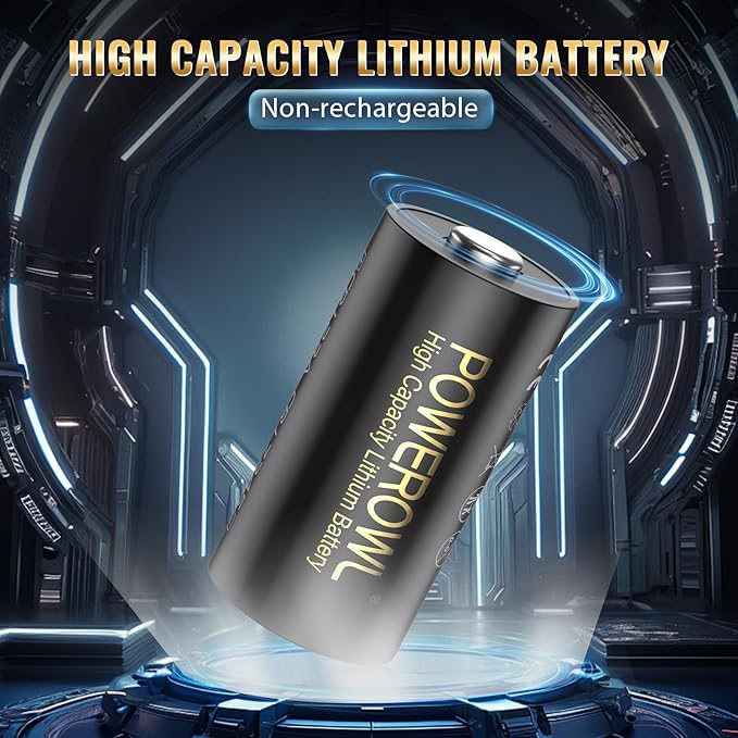 POWEROWL CR123A 3V Lithium Battery 12 Count, High Capacity 123A 123 C123 - Image 2