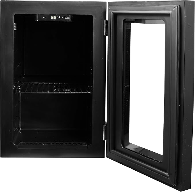 Frigidaire 0.6 Cu. Ft. Glass Door Beverage Refrigerator, Digital Display Mini Fridge with Electronic Temperature Control, LED Lighting & Quiet Operation - Image 7