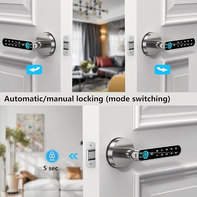 Fingerprint Door Lock-biometric Door Lock，Smart Door knob, - Image 7