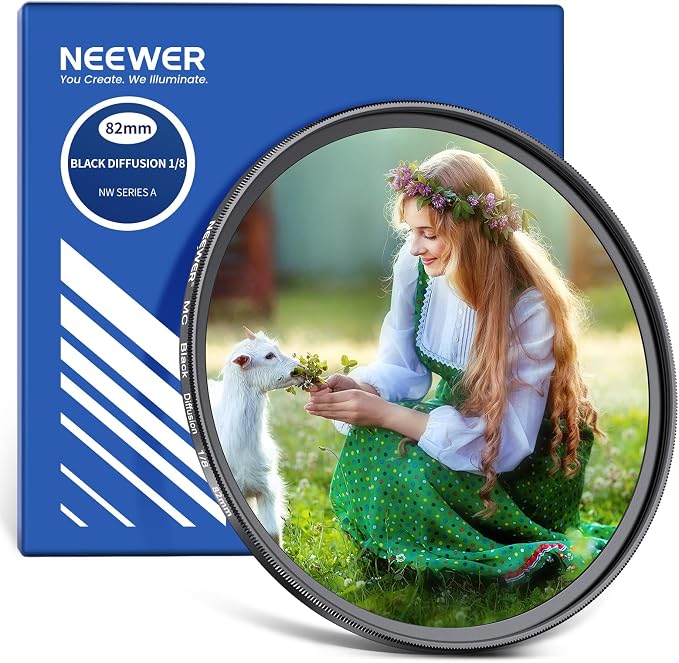 NEEWER 82mm Black Diffusion 1/8 Filter by Neewer