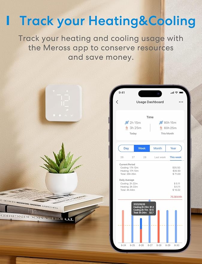 meross Smart Thermostat for Home, WiFi Thermostat Works - Image 5