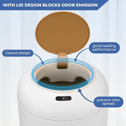 Pukomc 2 Pack Automatic Trash Can 12L /3 Gallon and 10L /2.64 Gallon Bathroom - Image 5