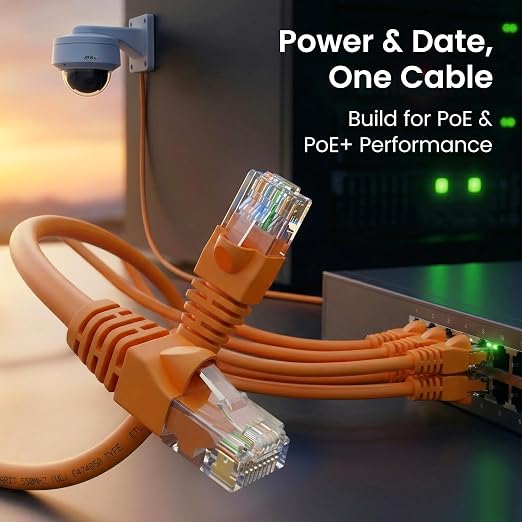 GEARit Cat 6 Ethernet Patch Cables 1.5 ft Orange, High Speed 24AWG 10Gbps RJ45 - Image 7