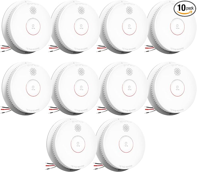 SITERWELL Smoke Detector, Hardwired Interconnected Smoke Detector, by SITERWELL