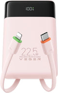 VEGER Portable Charger, Ultra Slim 22.5W Fast Charging with Built in Cable, Flight-Safe 10000mAh USB C Power Bank Battery Pack, Travel Essential Phone Powerbank for iPhone 17 16 Samsung S25 Google etc by VEGER