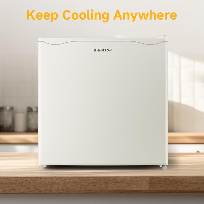 1.7 Cu.Ft Mini Fridge with Freezer,Cream White | Compact Single Door Refrigerator - Energy Saving, Low Noise - Perfect for Office, Apartment, Dorm, Bedroom - Image 9