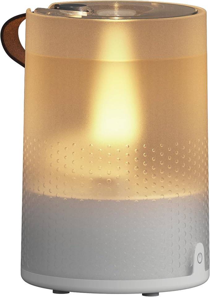 Vornado Votiv 4 Whole Room Ultrasonic Humidifier with Ambient Lighting, 1 Gallon Output, Carry Handle, Simple Refill, Touch Controls, 2 Mist Settings, Humidifier for Bedroom, Translucent White by Vornado