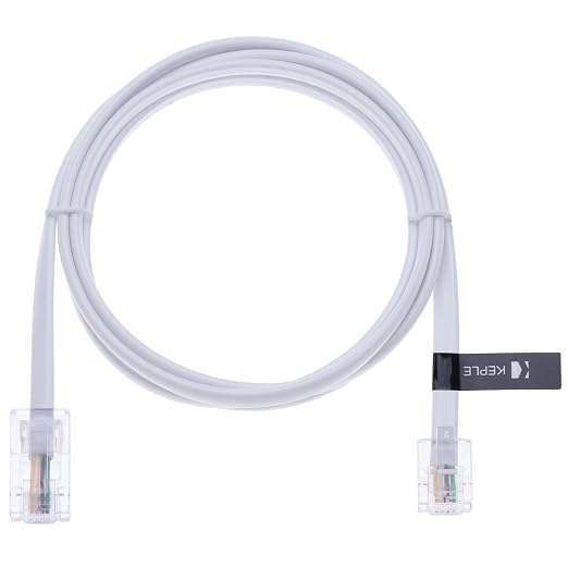Keple 3m RJ11 to RJ45 Cable; White; 6P4C to 8P8C Connector Plug; 10 Feet; - Image 4