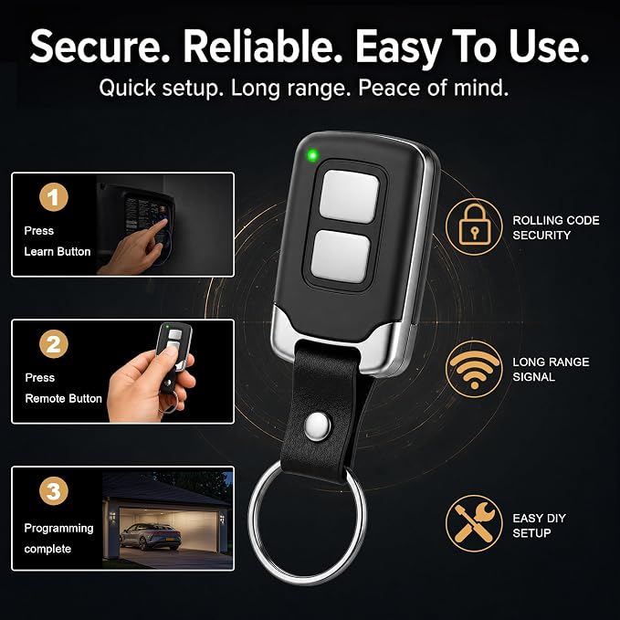 2 for Chamberlain LiftMaster Craftsman Garage Door Opener Remote Replacement - Image 6