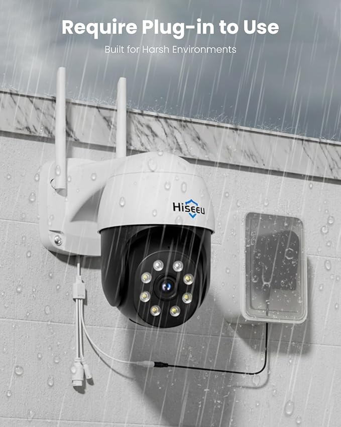 Hiseeu 4K Security Cameras Wireless Outdoor, 8MP 4-Cam Kit, 5G & 2.4G WiFi - Image 8