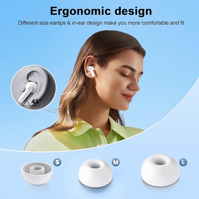 Wekily Wireless Earbuds, Bluetooth 5.3 Headphones LED Power Display, 2025 New Wireless Earphones, 4 ENC Noise Cancelling Mic, HiFi Stereo, 48H Playtime Mini Case IP7 Waterproof for Work & Play - Image 7