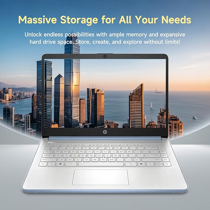 HP 14" Laptop, Intel Processor N150 (Beat i3) 4GB RAM 128GB UFS 1-Year Office 365 Copilot AI Win11 WiFi6 Computer for Creator Business Gaming Student - Image 6