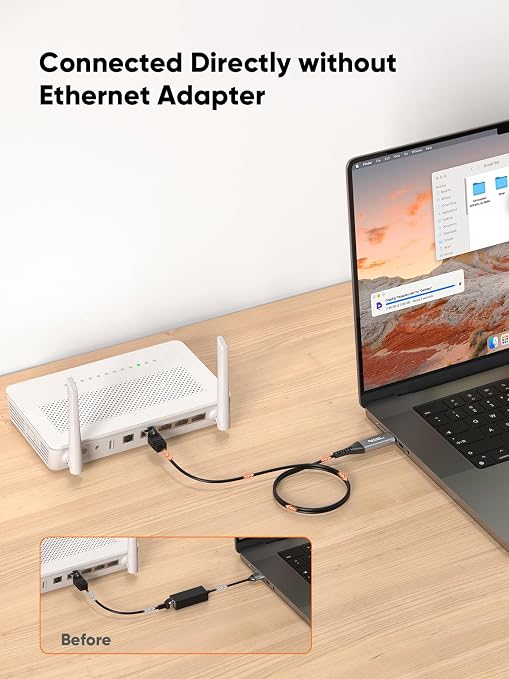 CableCreation USB C to Ethernet Cable 10FT, USB C to RJ45 Internet LAN Network - Image 3