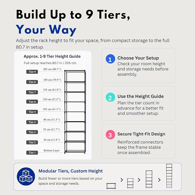 9-Tier 3D Printer Filament Storage Rack, Holds Up to 54 1kg Spools, - Image 7