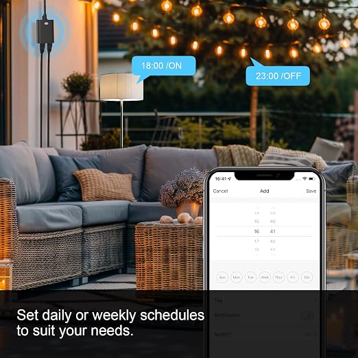 New One 2 Pack Zwave Outdoor Smart Plug - Image 3
