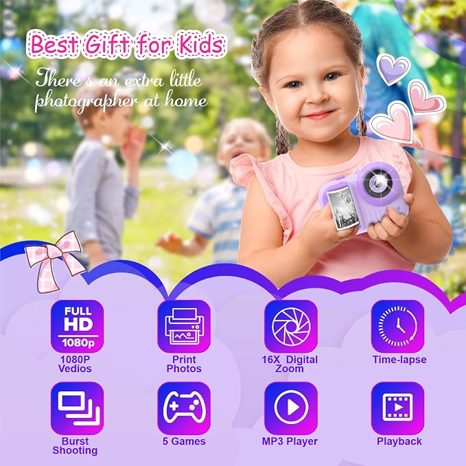 Kids Camera Instant Print, 3.5 Inch Screen Kids Digital Camera Instant - Image 2
