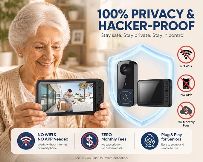 TKMARS Doorbell Camera Wireless No Subscription Video Doorbell, Real-time - Image 6