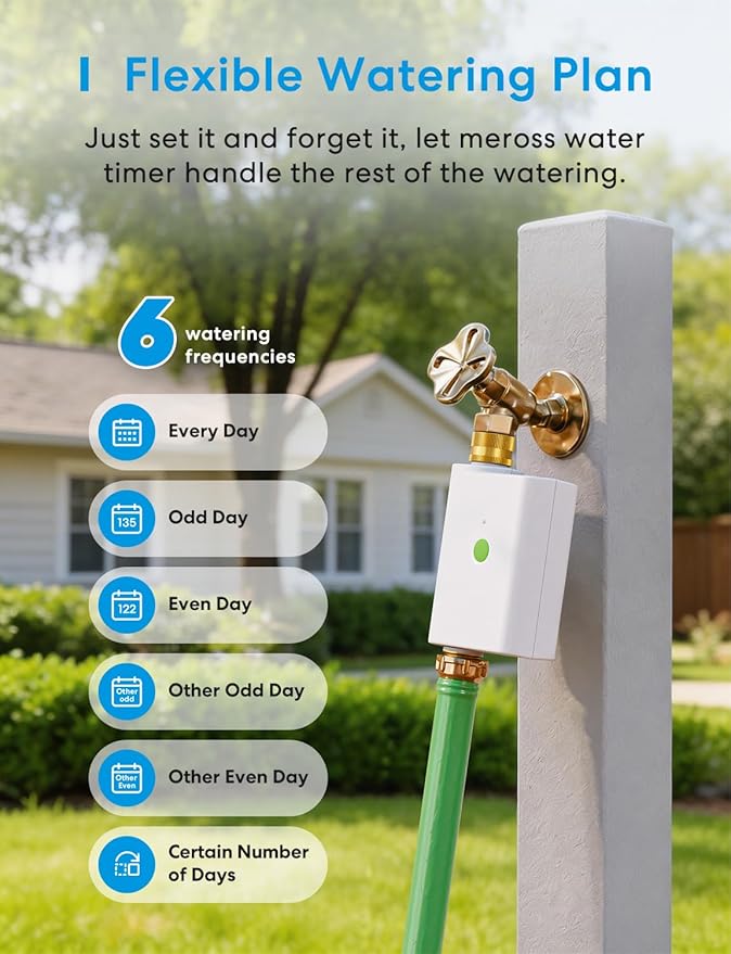 meross WiFi Water Hose Timer, Smart Sprinkler Timer - Image 7