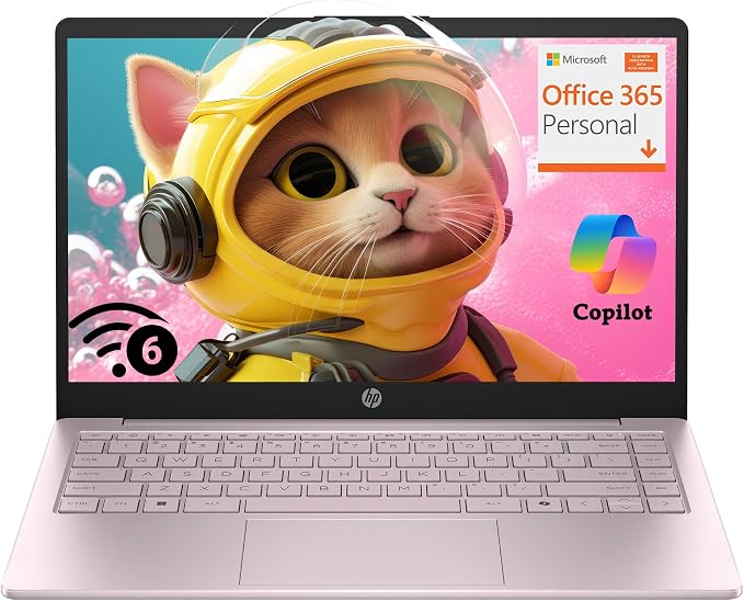 HP Laptop for Everyday Use, 2026 Edition, 16GB RAM 512GB SSD | Copilot AI, 1 Year Microsoft 365, Intel 4-Core CPU, WiFi 6, Windows 11, Long Battery Life by HP