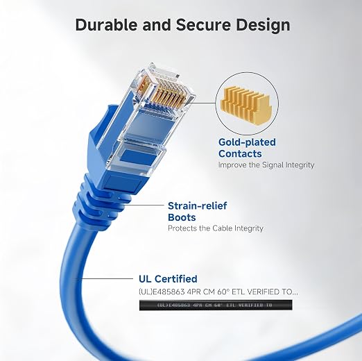 Cable Matters 10Gbps Snagless Cat 6 Ethernet Cable - 5ft - Image 4