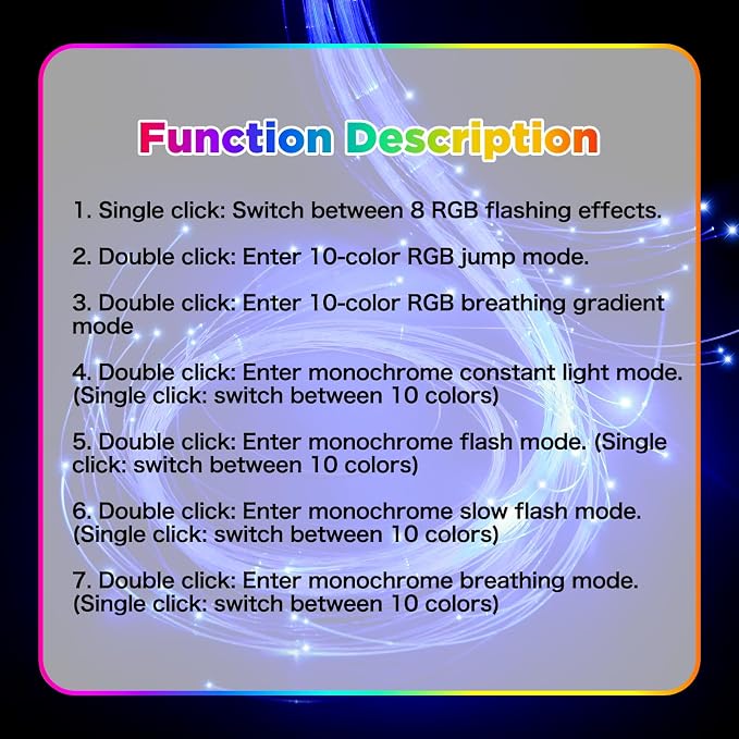 Fiber Optic Lights for Dance, Rechargeable Fiber Optic Whip - Image 7