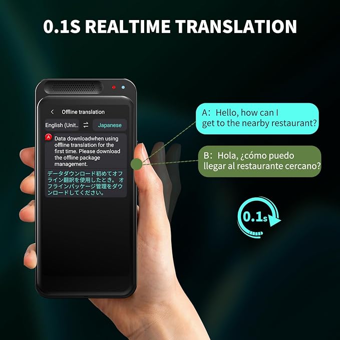 Language Translator Device No WiFi Needed, VORMOR Upgraded AI Translator Two - Image 4