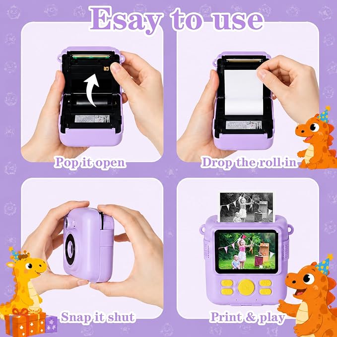 18 Rolls Kids Camera Instant Print Paper Refill-Popikcal Thermal Printer Camera - Image 7