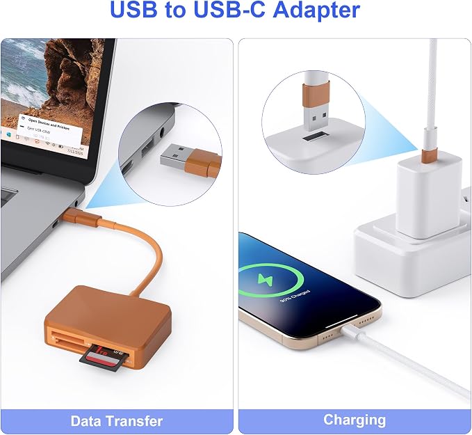 SD Card Reader, 4 in 1 USB C to SD/TF/CF/MS Card Reader - Image 3