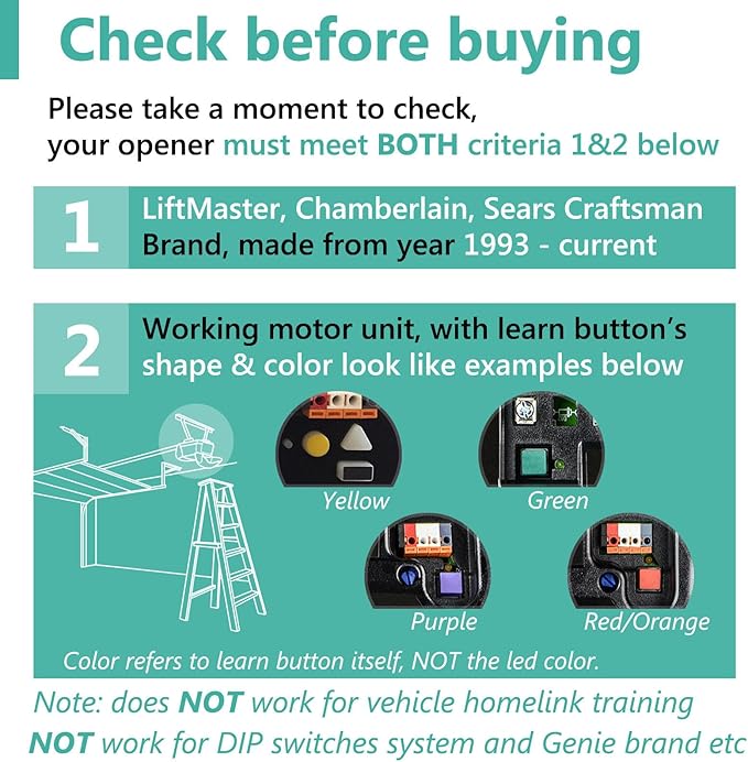 Solidremote Keychain Garage Door Opener Remote, - Image 3
