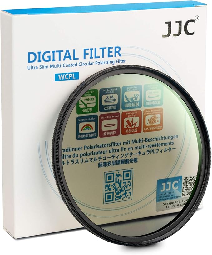 JJC Professional 62mm Circular Polarizer Polarizing Filter HD 18-Layer CPL by JJC
