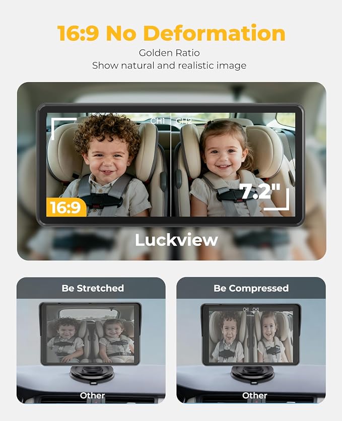 LUCKVIEW BM5PRO 7.2" 1080P HD Baby Car Camera - Image 3