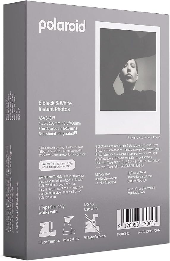 Polaroids Black & White Instant Film, 5 Pack, 40 Photos, B&W Film Works - Image 3