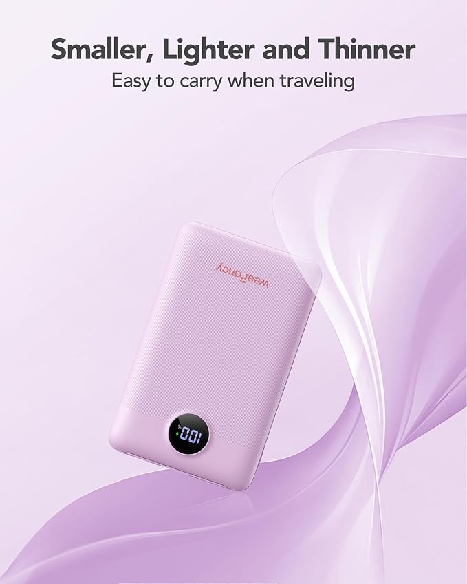 Mini Portable Charger with Built-in Cables 22.5W Fast Charging Power Bank USB-C Small Battery Pack 10000mAh Travel Essential Slim Battery for iPhone 17/16/15/14, Samsung 25/24, and More - Image 2