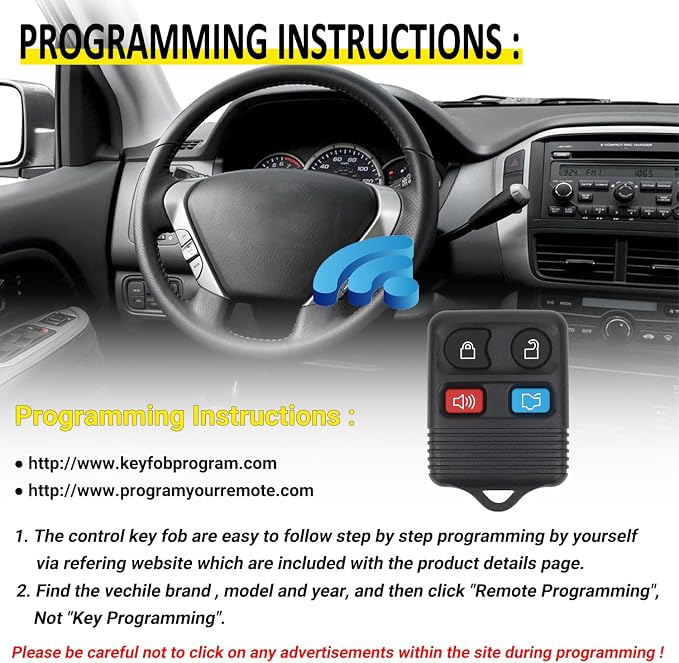 Vurkcy Keyless Entry Remote Key Fob Compatible - Image 3