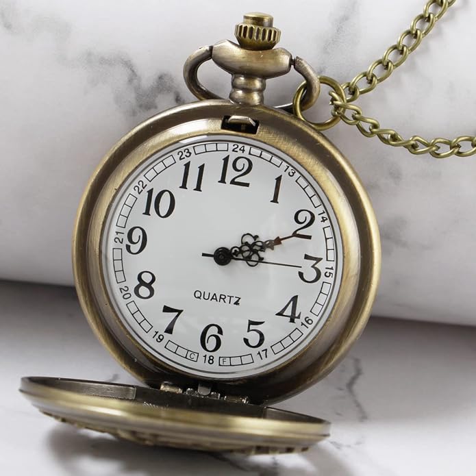 Men's Pocket Watch, Arabic Digital Dial Pocket Watches - Image 3