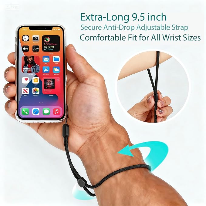 Hukado Hand Wrist Strap Lanyard, 6 Pack 9.5inch Adjustable Nylon Wristlet - Image 2