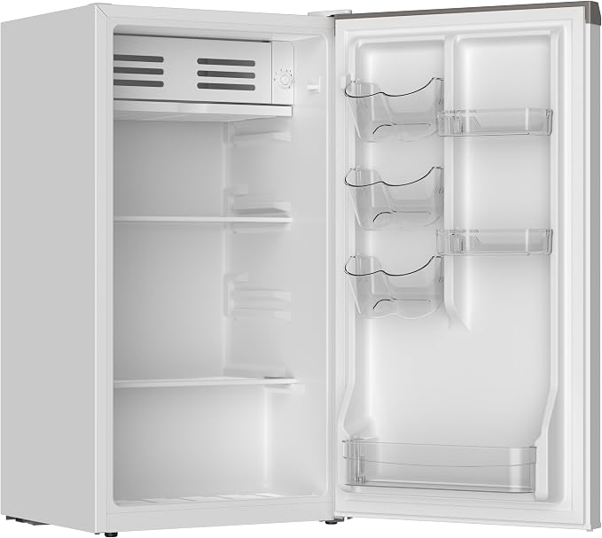 Frigidaire Mini Refrigerator, Compact Freezer Compartment, Adjustable Thermostat Control, Reversible Door, Contemporary Series, 3.2 cu ft, White - Image 6