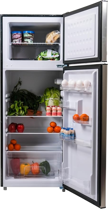 Frigidaire, 2 Door Apartment Size Refrigerator/Freezer Combo, 7.5 cu ft, Platinum Series, Stainless, 23" D x 21.5" W x 55.5" H - Image 4