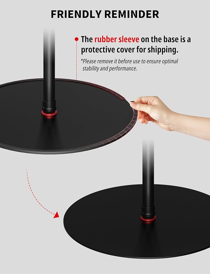 iFootage A500 Heavy Duty Round Base Light Stand, Space-Saving Tripod Alternative - Image 8