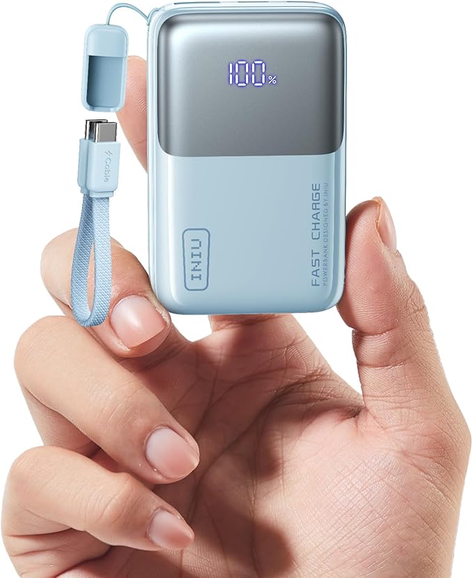 INIU Pocket Size Portable Charger, Ultra Small 10000mAh 45W PD Power Bank, Fast Charging Battery Pack, Travel Essentials Powerbank for iPhone 17 16 Pro Air, Xiaomi 17 Pro Max 16 15 14, Samsung S24 etc by INIU