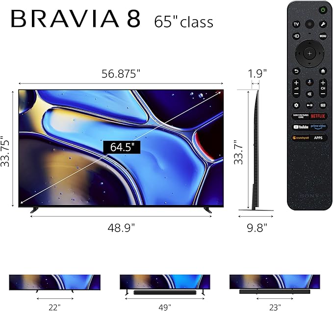 Sony K65XR80 65 Inch IMAX Enhanced Bravia OLED 4K HDR Google TV with 4 Year Amber Protection Plan (2024) - Image 3