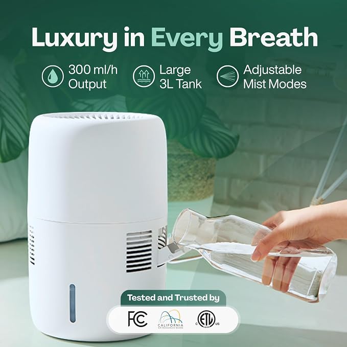 Smart Evaporative Humidifier with App Control & 3L Tank – Mist-Free, No White Dust – Quiet Operation for Better Sleep – Klarta Humea White - Image 6