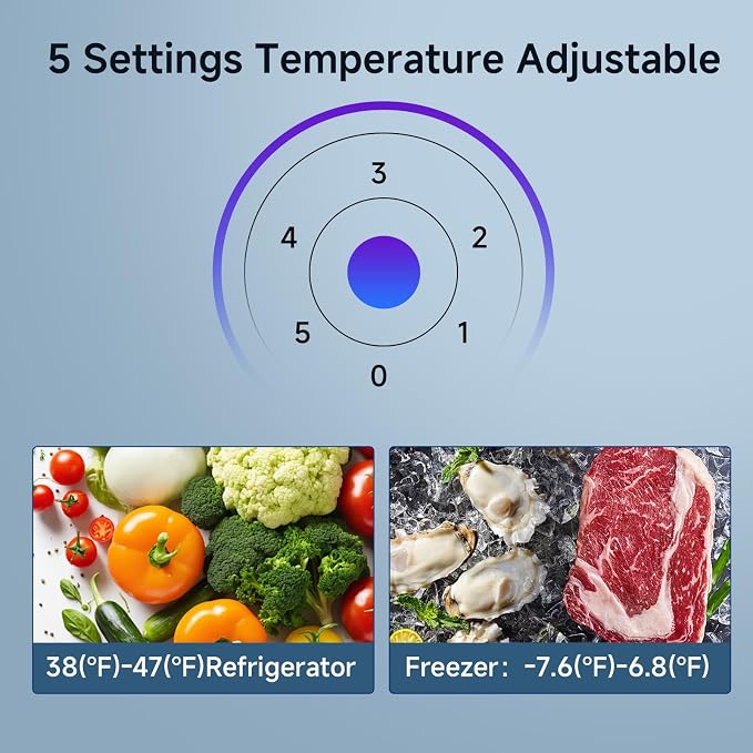 Apartment 7.1 Cu.Ft Refrigerator with Bottom Freezer Cream White | Office Fridge with Bottom Freezer, Large Capacity, Energy Saving, Adjustable Thermostat, Low Noise - Image 7