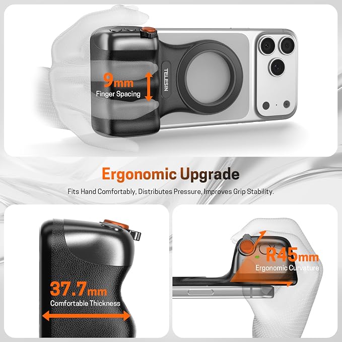 Magnetic Phone Camera Grip, Smartphone Holder Selfie Handle Snap - Image 6