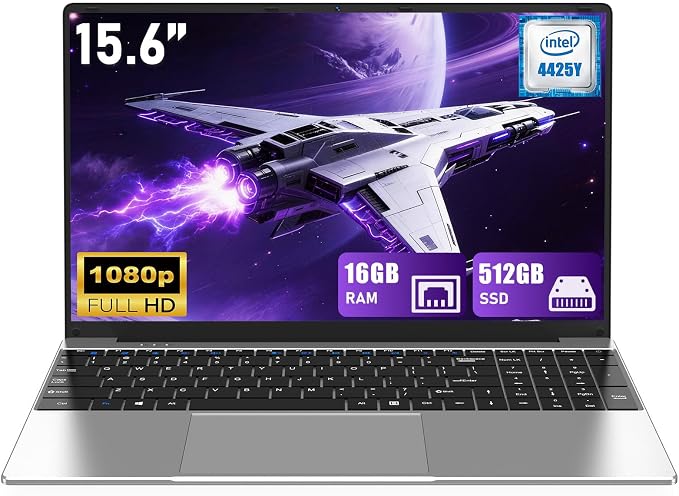 NIAKUN Laptop Computer 2026, 15.6 Inch Lap Top PC Window 11 Pro, 16GB RAM 512GB SSD, Int Pentium Gold Processor 4425Y, 2-Year Warranty, Bluetooth, Mini HDMI, FHD 1080P IPS Display, Office 365 by NIAKUN
