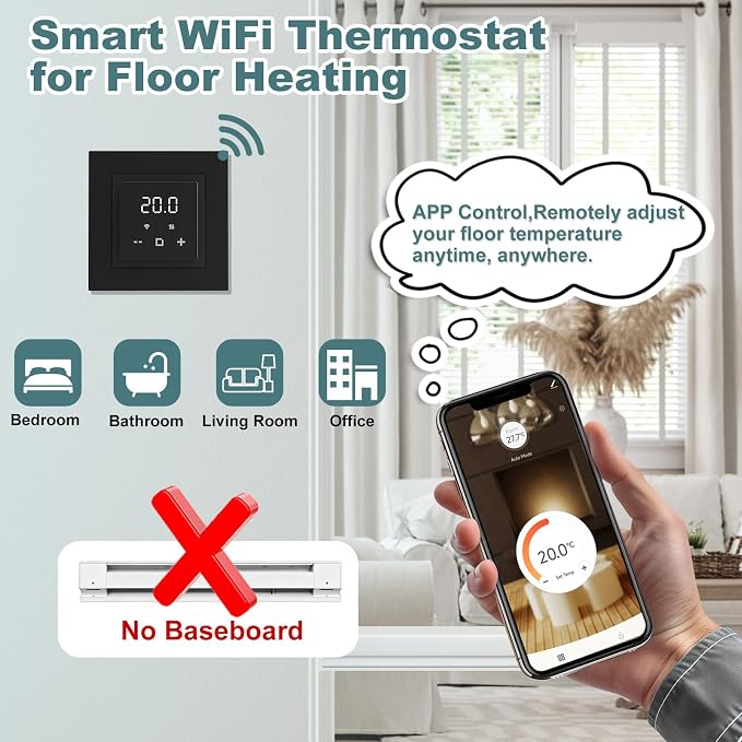 HEATIT Programmable Thermostat, WiFi Smart Thermostat - Image 3