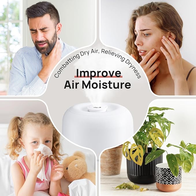 Clarston 2L Cool Mist Humidifier for Bedroom with 360° Adjustable Nozzle, High and Low Mist Levels, Ultra-Low Noise, Light-Off, No BPA, Auto Shut Off, Ideal Baby Humidifier with Easy Top Filling - Image 8