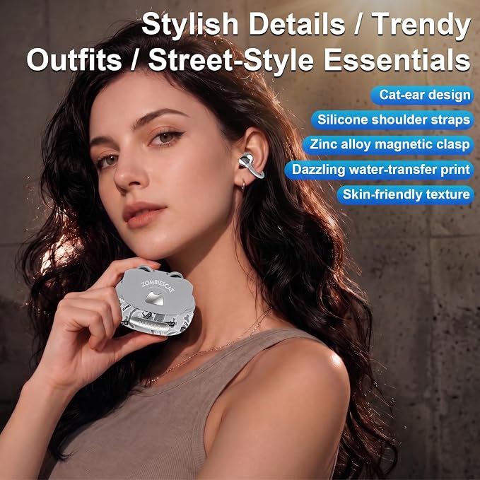 Third-generation Open Headphones, Clip-on Earplugs, True Wireless TWS Bluetooth 6.0 Earclip Earphone with Microphone, Stable to Wear Suitable for Glasses Wearers and Outdoor Sports and Running, White - Image 6