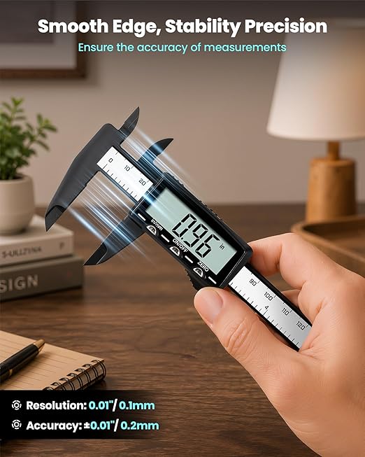 HARDELL Digital Caliper, Rechargeable Plastic Caliper - Image 6